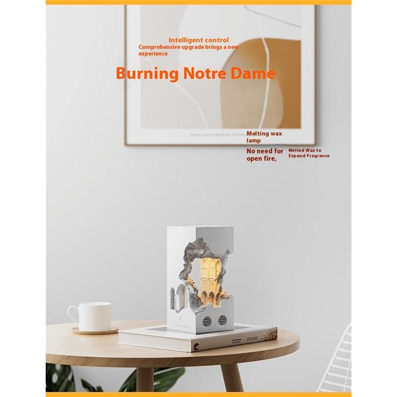 Настольная лампа Notre Dame's Melt Wax, ночник для спальни, настольная лампа из гипса, свеча, лампа для ароматерапии, подарок на день рождения, сувенир