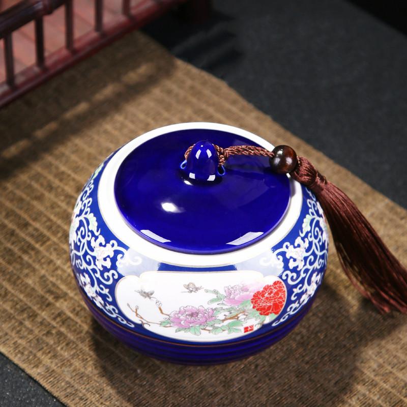 Китайская керамическая герметичная банка для дома с крышкой, чайная банка для путешествий, переносная банка для чая, горшок для хранения конфет, кухонные принадлежности, аксессуары