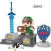 Классическая игра Zeldas Building Brick Figures Micro Diamond Block Sword Shield Toys Construction Kit Nanobricks Collection For Gift