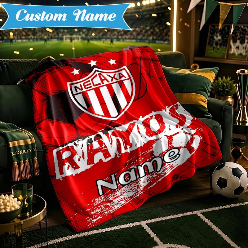 Custom Name NECAXA Team Crest Design Blanket Lightweight Ideal Bedding Blanket Perfect for Travel, Camping, Living Rooms, Sofas, Christmas gift
