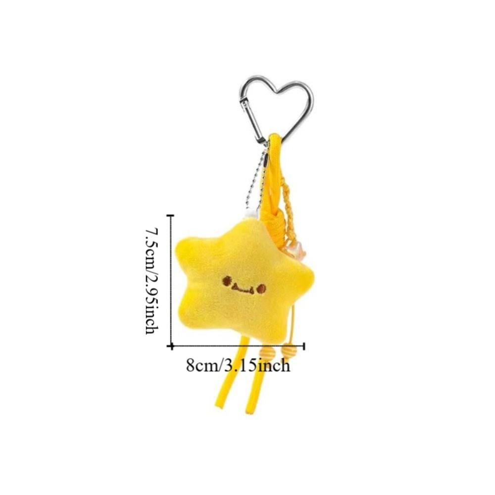 Cartoon Plush Star Keychain Heart Keychain Chirping Star Pendant Star Doll Pendant  Birthday Gift