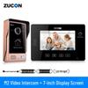 Проводная видеодомофонная система ZUCON с HD ночным видением, штекер CN (адаптер в комплекте)