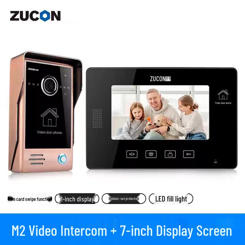Проводная видеодомофонная система ZUCON с HD ночным видением, штекер CN (адаптер в комплекте)