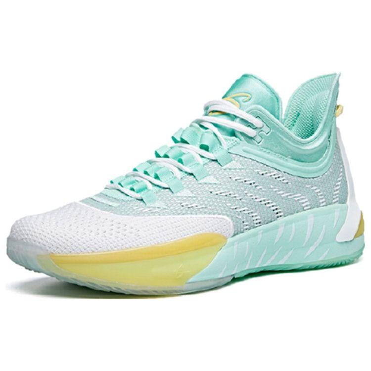 Anta Gh1 Low Hayward Nba Home Wear-Resistant Breathable Low-Top Basketball Shoes Men Sneaker White Green Yellow 112021103-6