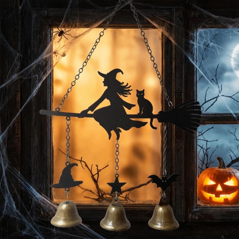 Iron Halloween Wind Chime Rust Resistant Hanging Bell Ornament Creative Metal Wind Chime Garden