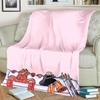 "ONE PIECE" Flannel Blanket Soft Warm Print for Bedrooms, Sofas, Chairs, Picnics and Travel