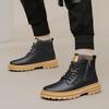 Мужские водонепроницаемые высокие ботинки Martens - Кожаные на молнии, для работы на открытом воздухе, на осень/зиму