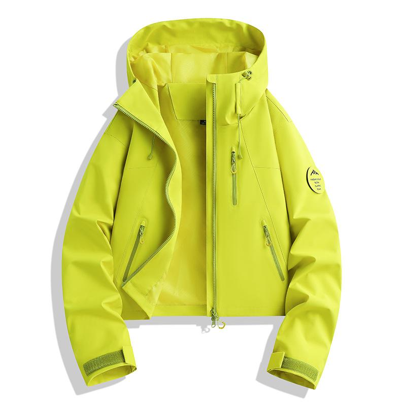Outdoor jacket women's windproof waterproof loose casual fashion versatile mountaineering suit soft shell jacket couple autumn and winter