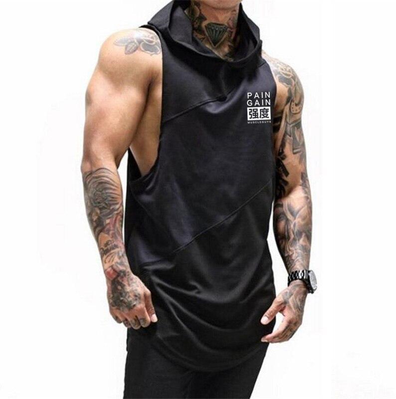 Muscleguys Summer Fashion Handsome Hip Hop Tank Top Sports Fitness Casual Sleeveless Men's T-Shirt