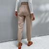 Осенние и зимние женские брюки, повседневные эластичные брюки, хлопковые и льняные пригородные брюки Harlan, маленькие брюки