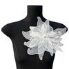 Three Dimensional Mesh Flower Female Design Sense Irregular Ribbon Leaf Breast Flower Pair