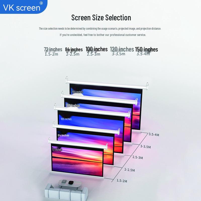 Электрический проекционный экран VK Screen 72 дюйма