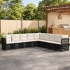 Garden Sofa Set 9 pcs Black Poly Rattan