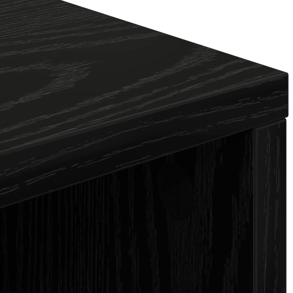 Black Oak Effect Sideboard with Drawers 60 x 33.5 x 84 cm