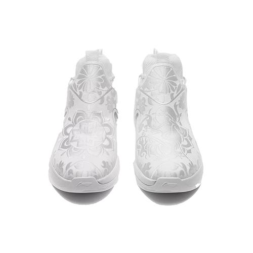 Li Ning YuShuai 12 Нескользящие Износостойкие Высокие Баскетбольные Кроссовки Мужские Белые ABAN025-6