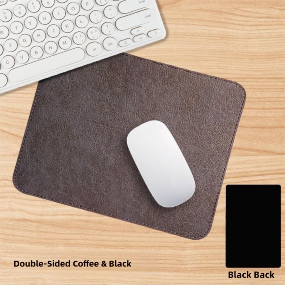 Non-slip Double-sided Mouse Pad Cowhide Leather Texture Mousepad High Quality Mice Mat Students