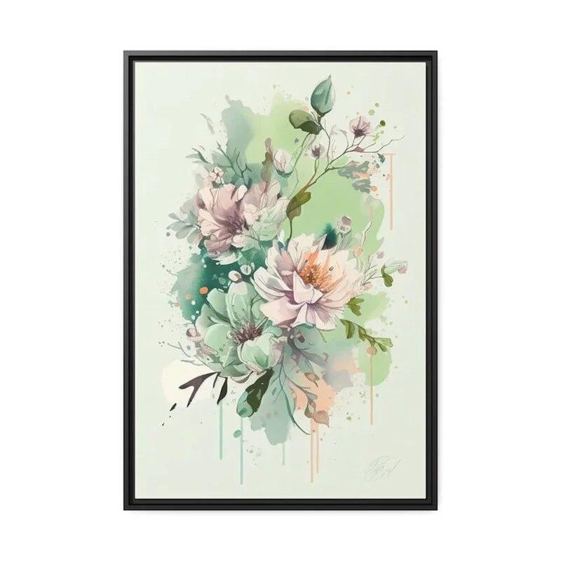 Цветочное искусство, акварельные постеры, эстетика, красочные цветы, холст, картина, принт для настенного искусства, украшение дома, декор для кухни и комнаты