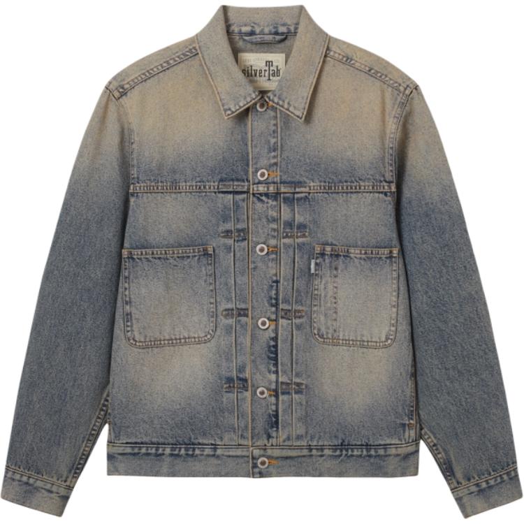 Levis SS25 Повседневная джинсовая куртка с накладным карманом спереди Мужские куртки Синяя 004GJ-0000