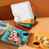1pc-plastics Dumpling Plate Polished Square Snack Plate for Restaurant Kitchen and Household Use Creative Design, Easy To Clean