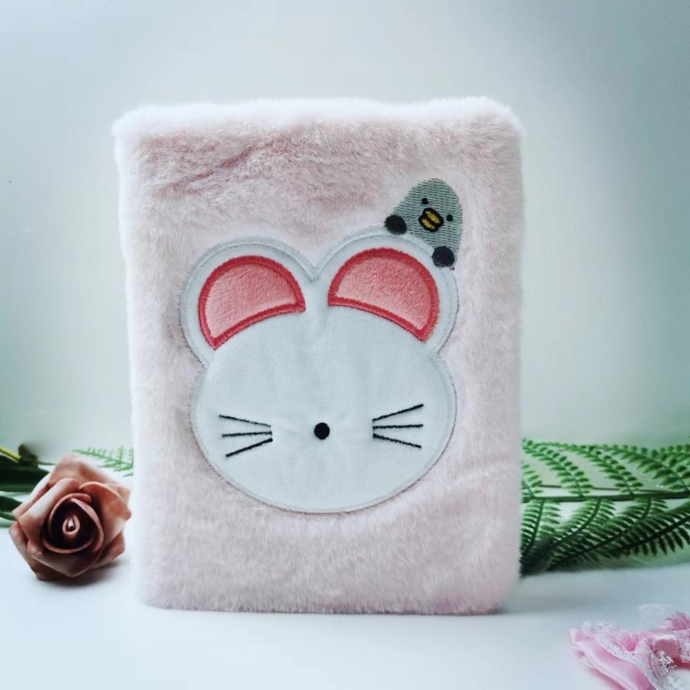 Unique Plush Embroidered Notebook Cute Writing Drawing Note Personalized Notepad School