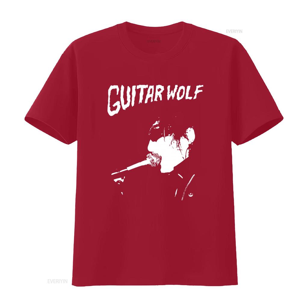 Guitar Wolf Rocknroll Garage Punk Band Print T Shirt Vintage Versatile Graphic Stylish Designer Clothes Comfortable