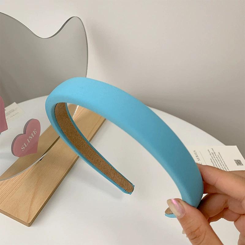 Резинка для волос из губки конфетного цвета, повязка на голову, женские аксессуары для волос во французском стиле - завязанная заколка, ювелирное изделие