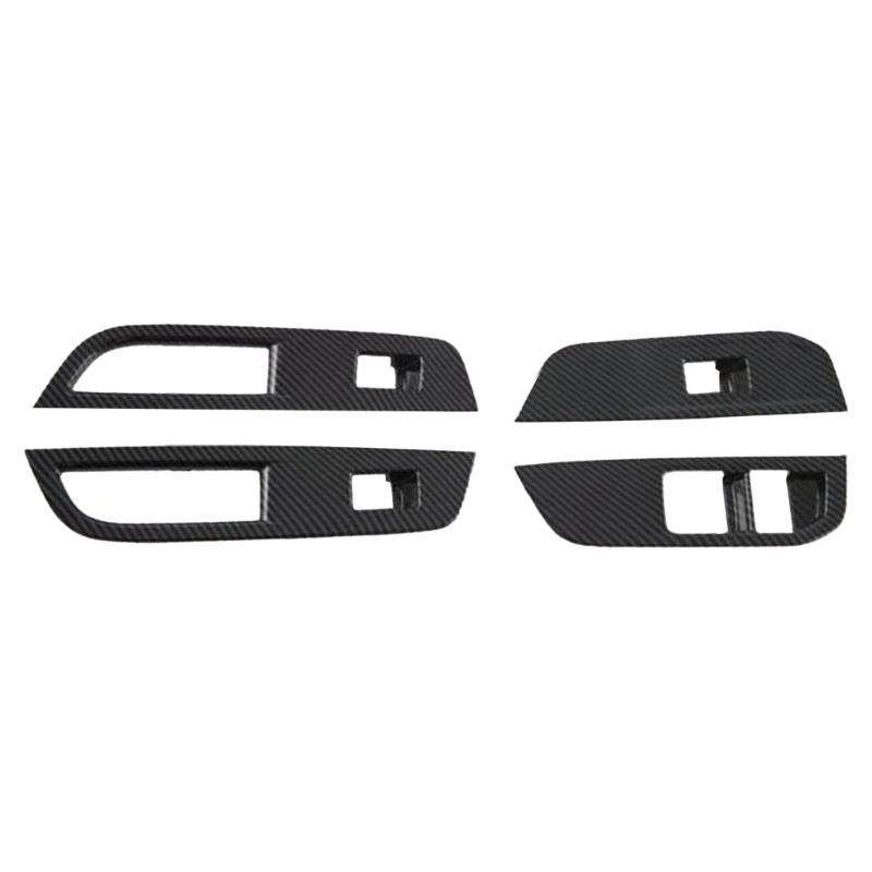 Compatible For MG4 EVMulan 2022-2024 Car Window Control Lift Switchs Panel Cover Trim Decoration ABS Carbon FiberDurable