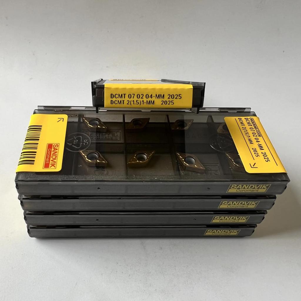 Original Sandvik / DCMT070204-MM 2025 / CNC Lathe Carbide Blade 10 Pcs