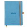 Rhodia Rhodiarama Meeting Book, A5, with Italian-made Synthetic Leather Cover, PEFC Certified, Turquoise, CF117787