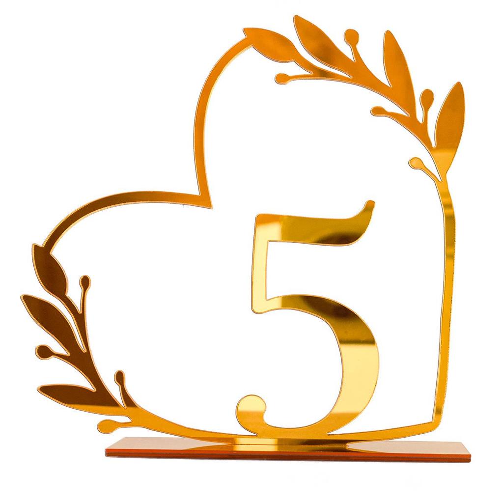 Acrylic Wedding Table Number Plate - DIY Mirror Decoration