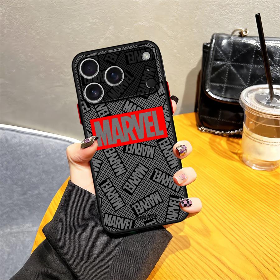 Задняя крышка-чехол для телефона для iPhone 17 Pro Max 16 Plus XS XR 11 14 17e 12 13 Mini Air 15 7 8 SE Логотип Героя Marvel