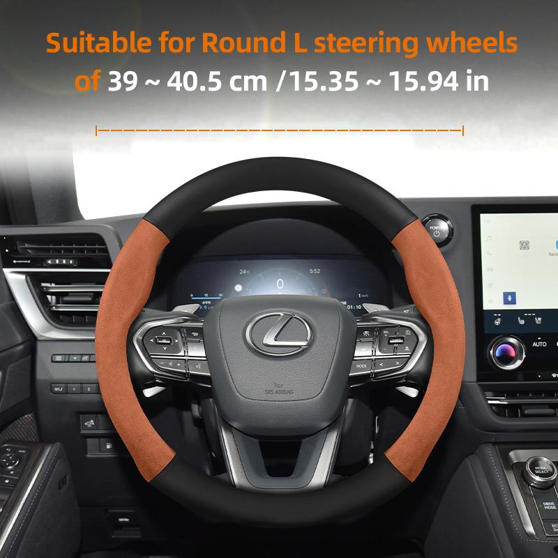 Suitable for m222 Suede Matte Carbon Fiber Texture Steering Wheel Cover Suitable for Is250 Gs300 Lx 570 Nx Is350 2019 Es350 Gx460 Is 300 Ls400 222m