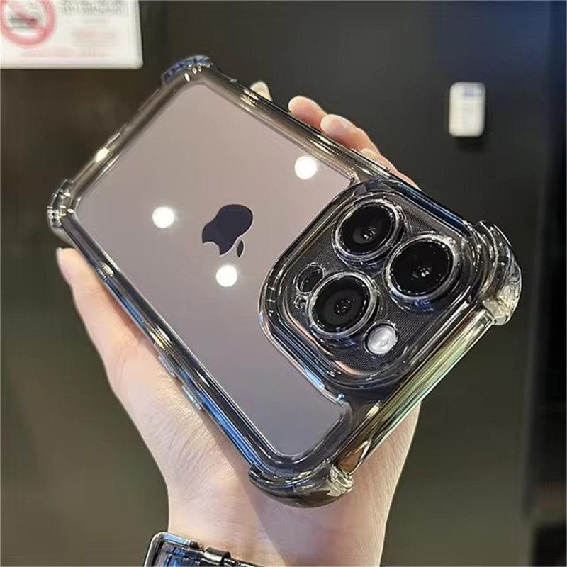 Shockproof Reinforced Corners Clear Acrylic Case For iPhone 16 14 12 13 11 15 Pro Max 7 8 Plus XR XS Protector Hard Back Cover