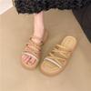 Fairy cool slippers female summer wear new 2025 heightening beach shoes skirt high heels sandals platform wind match