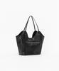 Jina In Ny 14-Inch Carry Uptown Daily Shoulder Bag [Black Leather]