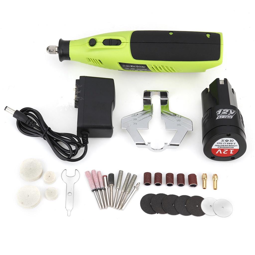 Мини беспроводная электрическая шлифовальная машина 20000 об/мин Набор для заточки цепной пилы Шлифовальная машина Перезаряжаемый инструмент для резьбы, обрезки и полировки 27,3*5 см