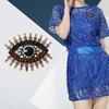 Decoration Luxury Badge Pin Crystal Pendant Rhinestone Eye Brooches Devil Eye Brooch Pin  Gifts