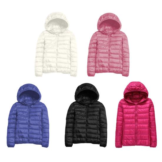 Женская зимняя куртка-пуховик с капюшоном и карманами на молнии, на молнии, однотонная