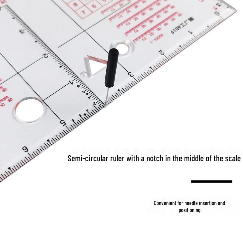 Artillery Coordinate Plotting Semicircle Ruler