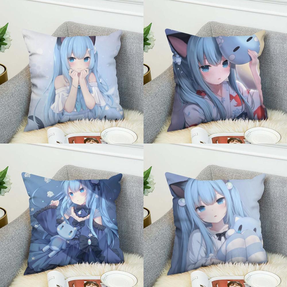 Чехол для подушки Nekoha Shizuku для автомобиля, дивана, декоративный, для дома, двусторонний принт, плюшевая, квадратная, декоративная подушка, чехол