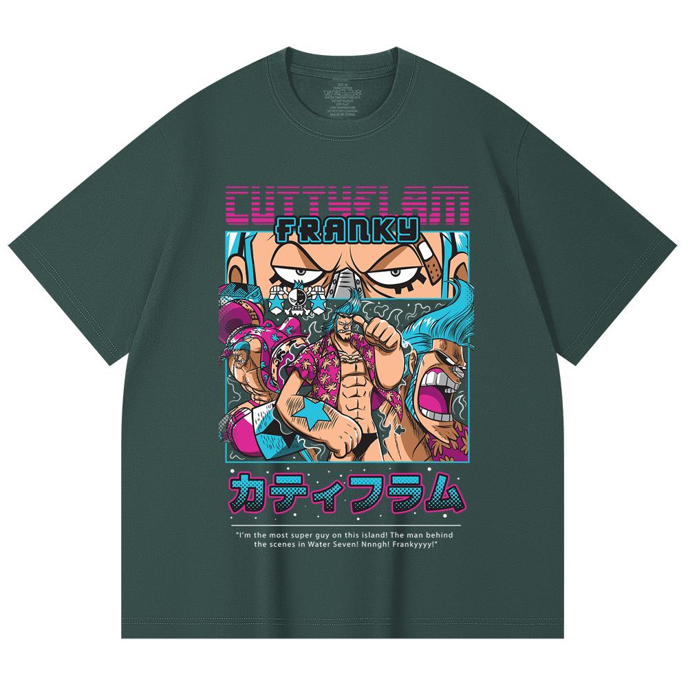230 Gsm 100% Cotton One Piece V18 Franky Print Unisex Heavy Cotton T Shirt