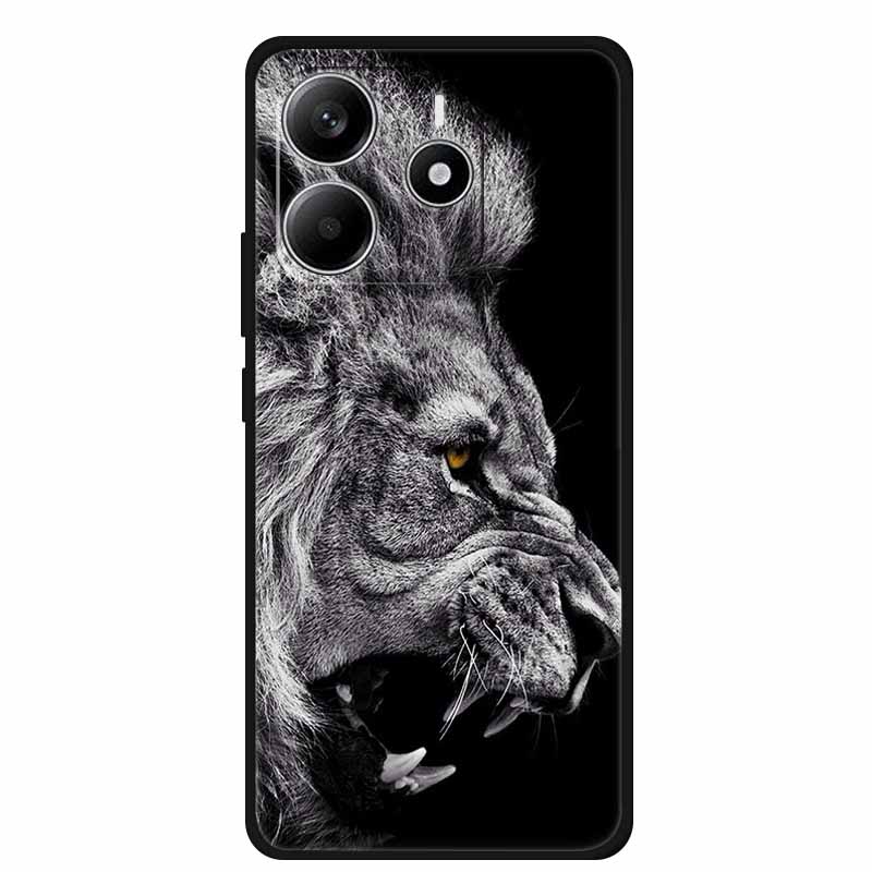 Для Redmi Note 14 4G ГЛОБАЛЬНЫЙ Чехол Животные Мягкий Силиконовый ТПУ Чехлы для Телефона Задняя Крышка для Xiaomi Redmi Note14 4G Защитник Coque