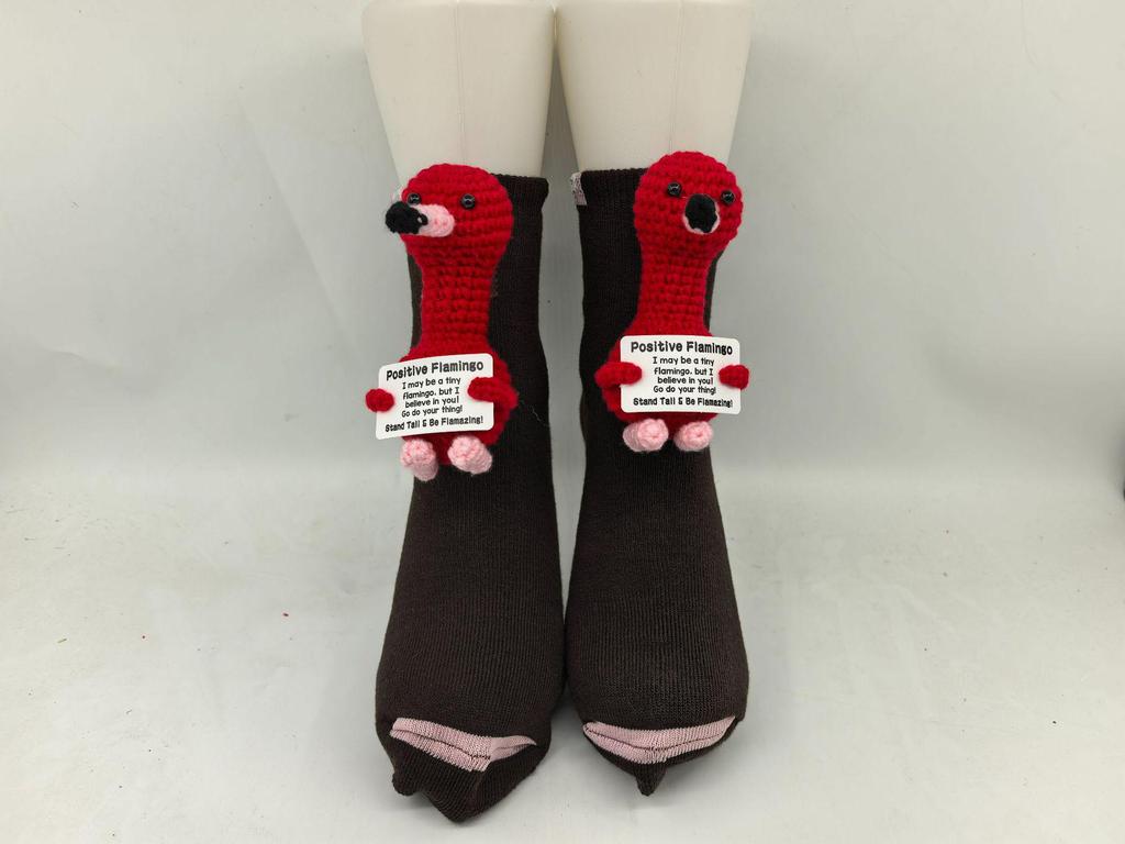 Уютные рождественские вязаные носки с животными - Теплые и милые для осени и зимы