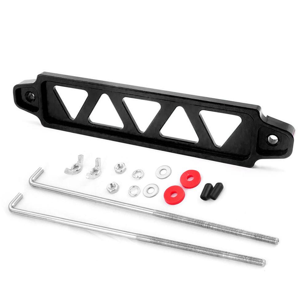 218mm Aluminum Universal Auto Car Battery Tie Down Mount Battery Holder Bracket Brace Bar Burnt Blue