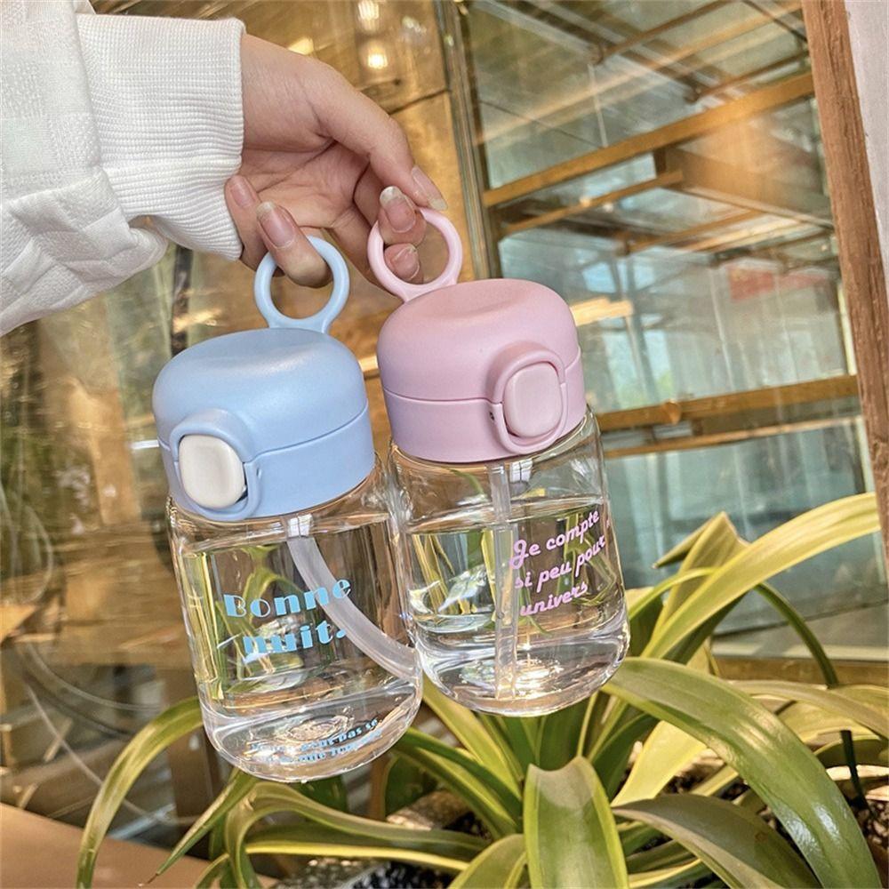 400ML Kids Sippy Cup Straws and Lids Beverage Cups Creative Water Bottles Toddlers Feeding