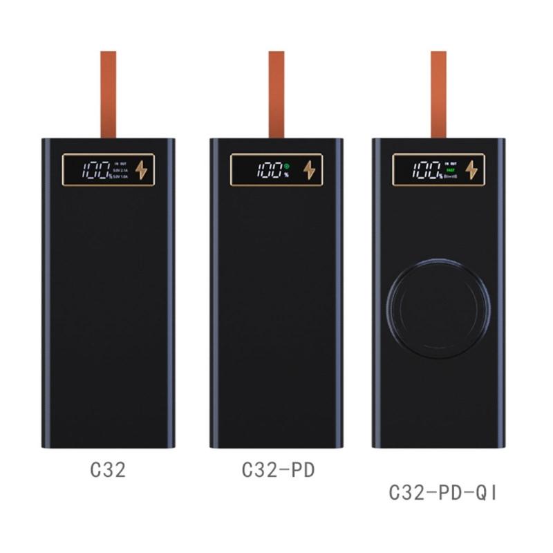 Съемный корпус для аккумулятора Power Bank Case 32x18650 Чехол для аккумулятора Не нужно сваривать Быстрые зарядные устройства Внешний корпус со светодиодной подсветкой