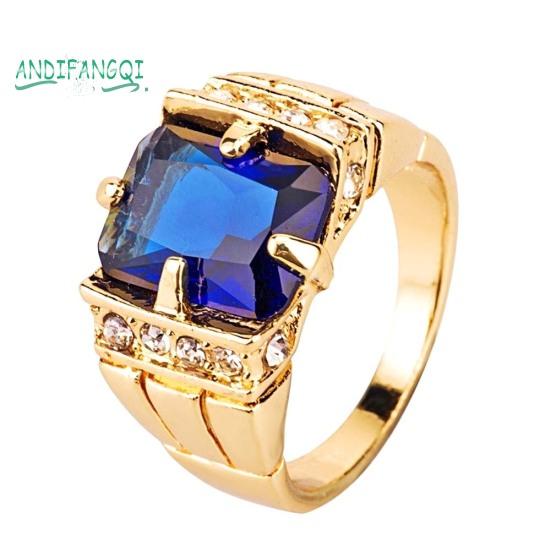 Роскошные мужчины квадратный цирконий горный хрусталь палец кольцо свадебные украшения бижутерия