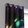 2 Pieces of Vibrant Game Controller Printed Curtains, Home Decorations, Room Decorations