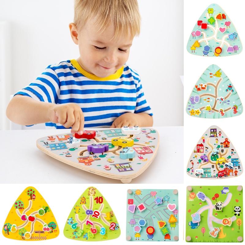 Interactive Wooden Maze Game For Kids Enhances Concentration And Cognitive Skills Ages 1-3