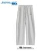 Jeanswest Men's 2025 Autumn Heavy Cotton Scimitar Wide-Leg Casual Pants